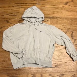 womans cream hoodie “love”